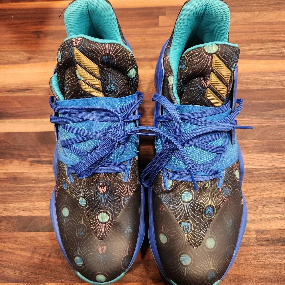 Adidas Harden Vol 4 Glow Blue Royal Mens Basketball Shoes Sneakers NBA
